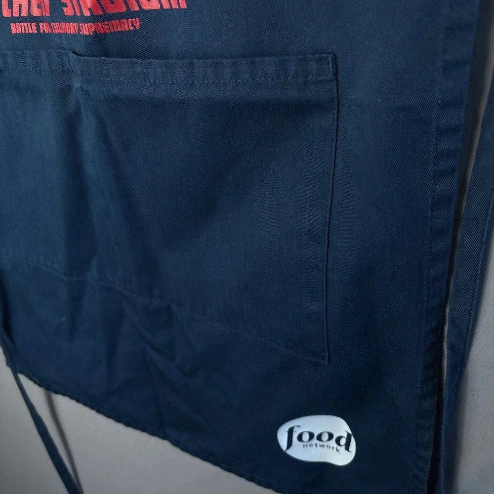 Vintage Iron Chef Food Network Apron Size Small Navy Blue Kitchen Stadium